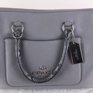 Exotic Trim Emma Purse Silver / Heather Grey